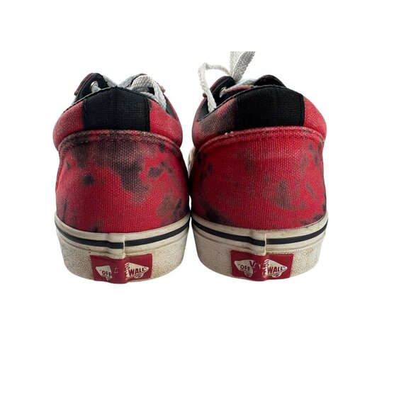 VANS Old Skool Tie Dye Skateboard Casual Shoe in Red & Black Size US 8.5 Mens - Picture 6 of 9
